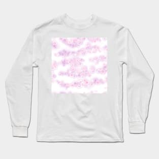 pink floral abstract texture pattern Long Sleeve T-Shirt